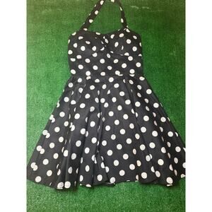 Ixia for Modcloth Traveling Cupcake Polka Dot Retro Rockabilly Dress Size M